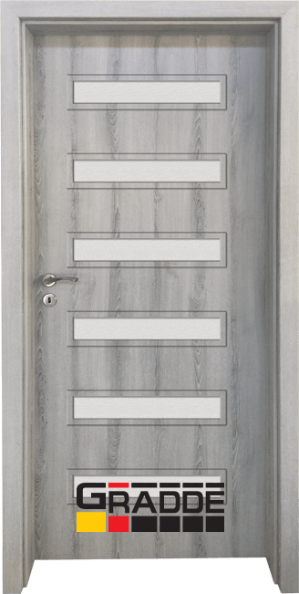 Интериорна HDF врата, модел Gradde Schwerin, Ясен Вералинга