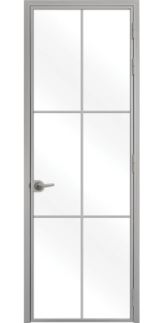 Стъклена интериорна врата Lusso L-9 Сив Мат